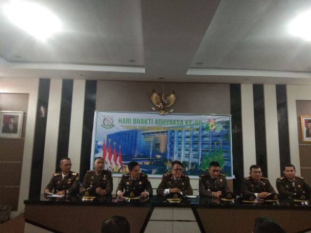 Dilaksanakan Serentak Se Indonesia Secara Virtual, Kejari Rohul Ikuti Peringatan Hari Bhakti Adhyaksa Ke-60