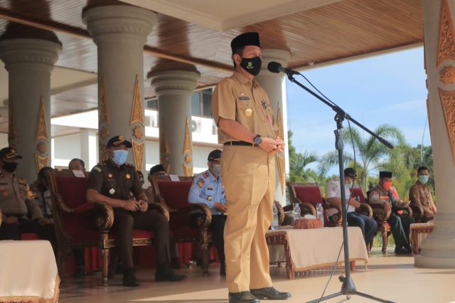 Apel Kesiapsiagaan dan Gelar Sarpras Penanganan Bencana, Pjs Bupati Rohul: Dukungan Masyarakat Hal Penting Dalam Penanganan