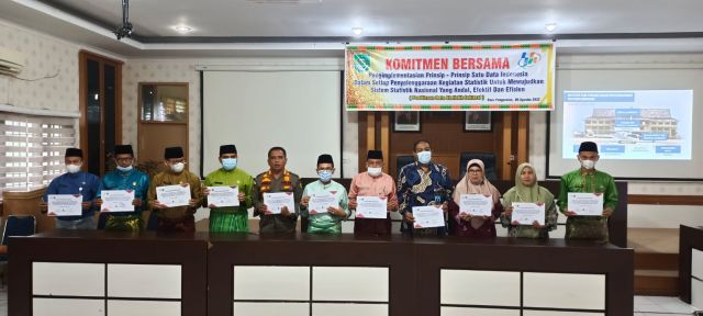 Penguatan Data Statistik Sektoral Menuju SDI, 10 OPD Rohul Teken Komitmen Bersama dengan BPS Rohul