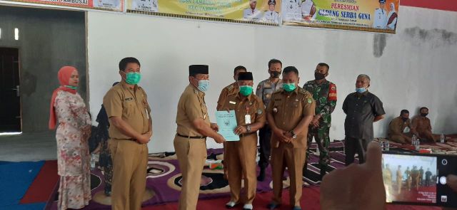 Bupati Sukiman Resmikan Gedung Serbaguna Desa Tambusai Timur Dengan Nama Sutan Mahodum Mudo