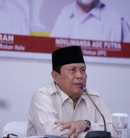 Konsolidasi Jelang Pemilu dan Pileg 2024, H. Sukiman Buka Rakorcab DPC Partai Gerindra Rohul