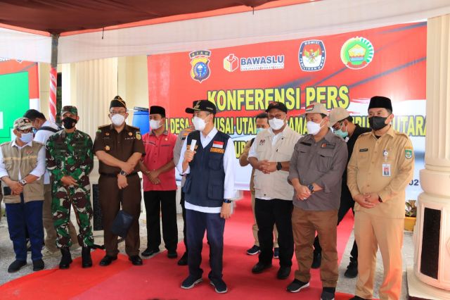 Gubri Bersama Ketua KPU dan Bawaslu RI Tinjau Pelaksanaan PSU Pilkada Rohul 2020 di Kawasan PT.Torganda