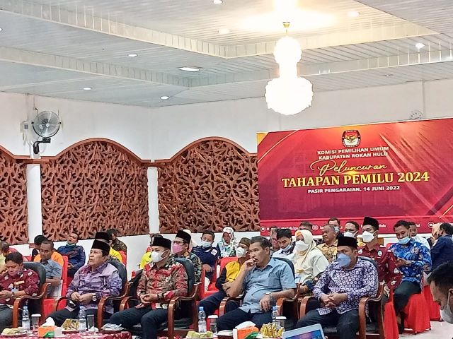 Peluncuran Tahapan Pemilu 2024,Bupati H. Sukiman Harap Pesta Demokrasi di Rohul Berjalan Aman dan Damai