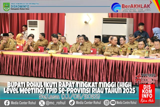 Bupati Rohul Ikuti Rapat TPID Jelang Hari Raya Idul Fitri Bersama Gubri Abdul Wahid