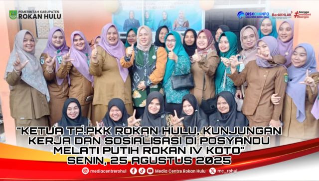 Ketua TP PKK Rohul dr. Yeni Dwi Putri Anton Kunker dan Sosialisasi di Posyandu Melati Putih Rokan IV Koto