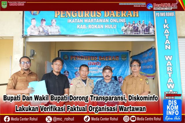 Bupati dan Wakil Bupati Dorong Transparansi, Diskominfo Lakukan Verifikasi Faktual Organisasi Wartawan