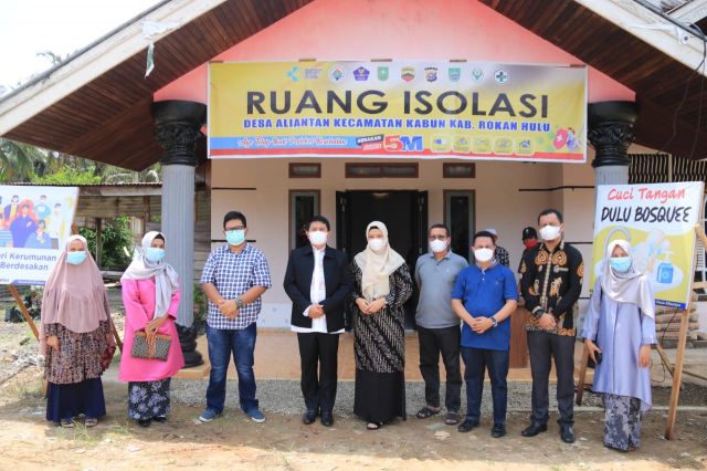 Kecamatan Kabun telah dirikan 6 PPKM. Plh Bupati tinjau Isolasi Desa Aliantan