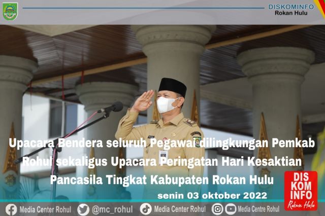 Wakil Bupati Rohul H. Indra Gunawan Pimpin Upacara Peringatan Hari Kesaktian Pancasila