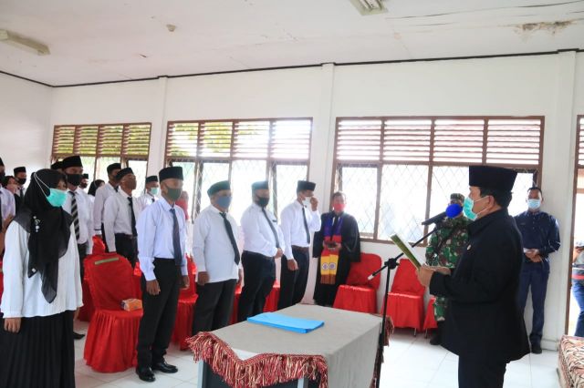 Lantik 51 Anggota BPD se Kecamatan Tambusai, Bupati H. Sukiman Minta BPD sebagai Mitra Kepala Desa dalam Membangun Desa
