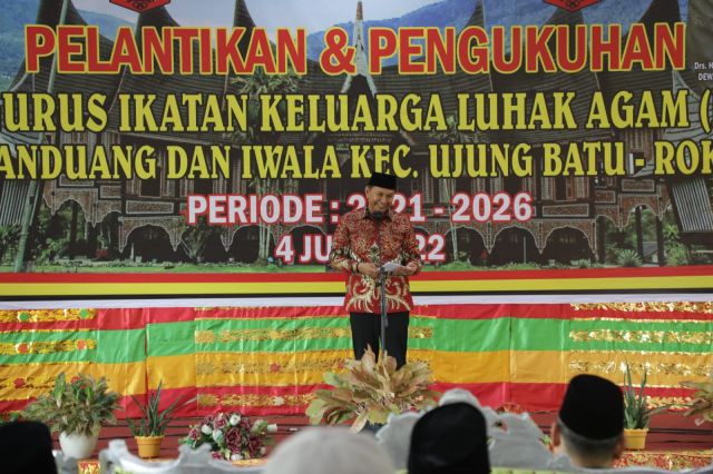 Pelantikan Dan Pengukuhan Ikla Ujung Batu, Wabup Indra Gunawan: Ikla Lebih Maju Dan Berkontribusi Mewujudkan Visi Dan Misi Bupati Dan Wakil Bupati Menuju Rohul Lebih Maju