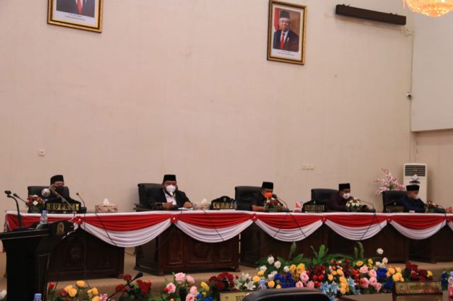 Jelang Masa Jabatan Bupati priode 2016-2017 berahir 22 April 2021. DPRD gelar Paripurna