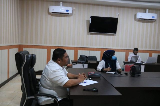 Rakor Virtual Pelaksanaan Vaksinasi Covid-19, Pemkab Rohul Siap Anggarkan Biaya Vaksin melalui Dana BTT