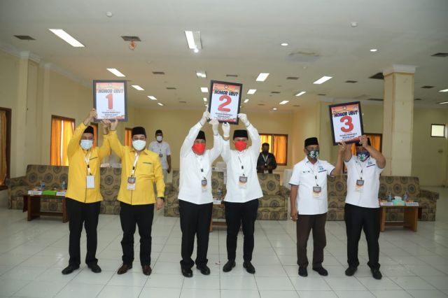 KPU Rohul Gelar Rapat Pleno Pengundian dan Penetapan Nomor Urut Calon Bupati dan Wabup Rohul