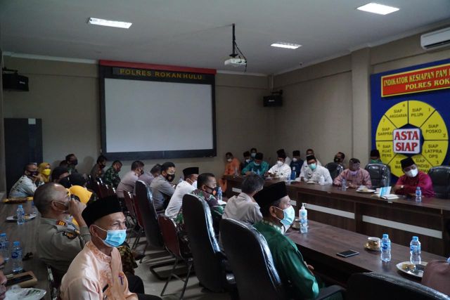 Rakor Penanganan Covid 19, Pemkab Rohul Dukung Polres Meningkatkan Secara Masif Disiplin  Protokol Kesehatan