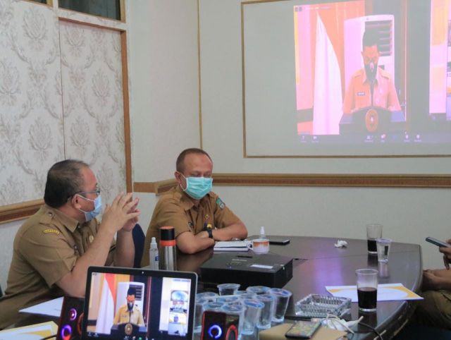 Rohul ikuti Musrenbang RKPD Provinsi Riau, secara Virtual. Wagubri jelaskan prioritas, isu strategis dan arah pembangunan Riau 2022