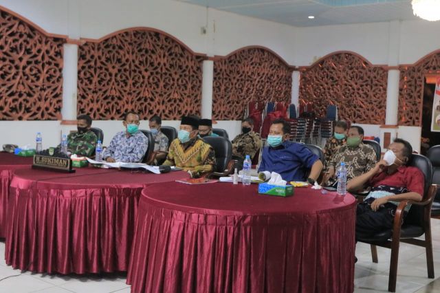 Bupati Rohul Ikut Rakor Bersama Gubri terkait Penegakan Hukum dan Penerapan Protokol Kesehatan di Pilkada 2020