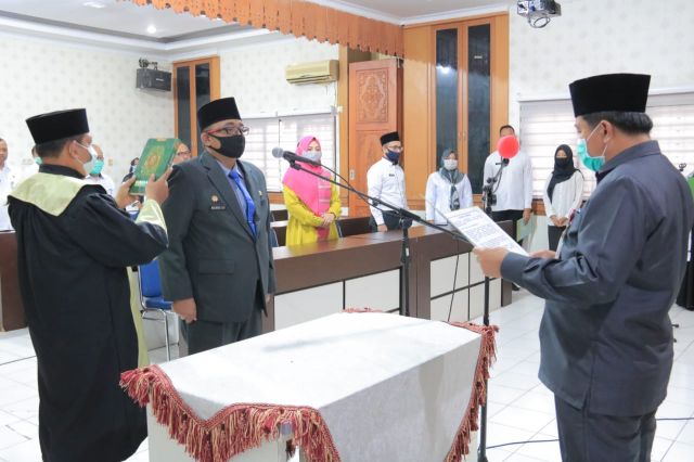 Pelantikan Pejabat Tinggi Pratama Eselon II Bappeda Rokan Hulu, M.Zaki  Bekerja Maksimal Demi Kemajuan Rokan Hulu