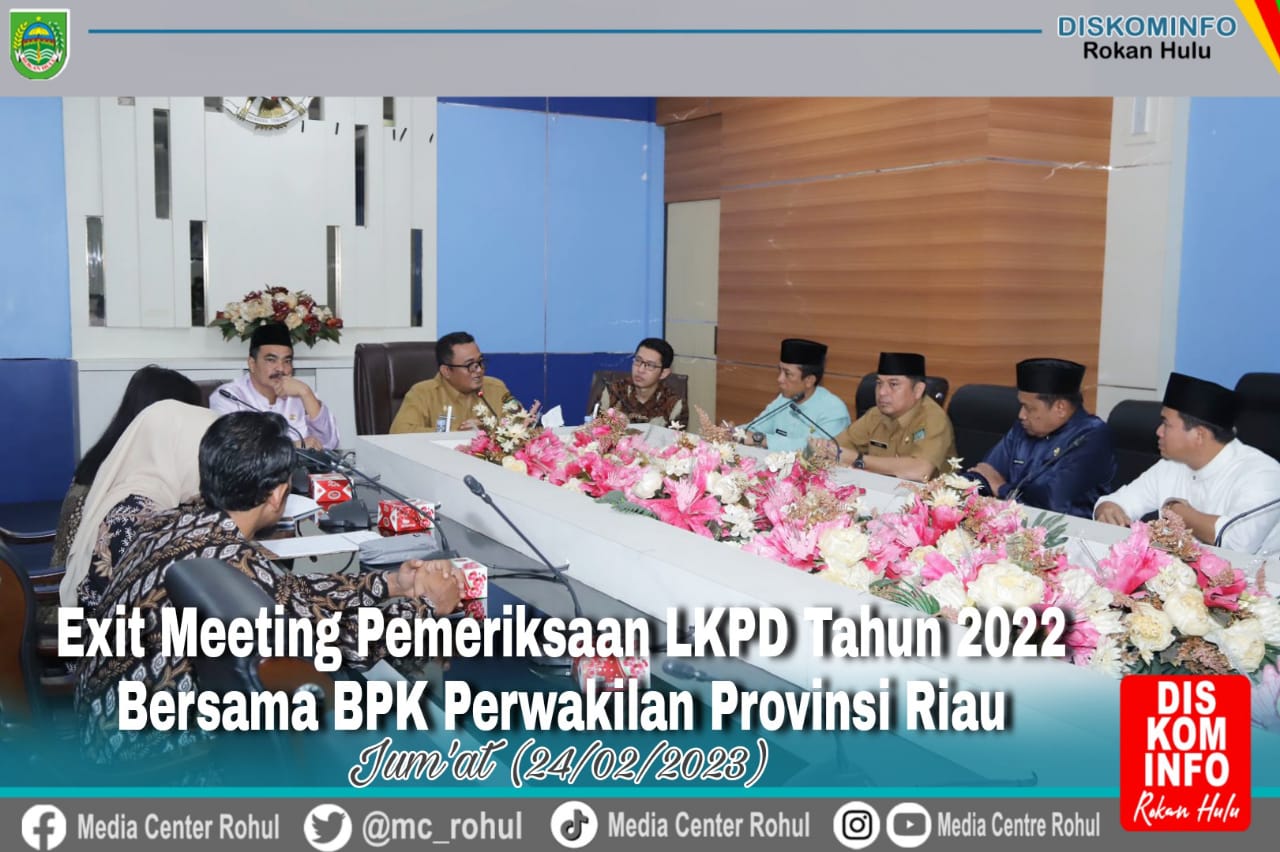 Exit Meeting Pemeriksaan LKPD Tahun 2022 Oleh BPK Perwakilan Provinsi ...