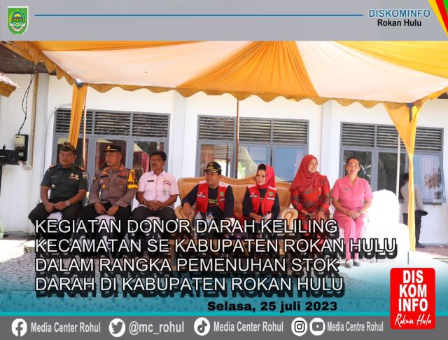 Donor Darah Keliling Oleh PMI Rohul, Ketua PMI Hj.Peni Herawati: Kita Patut Bersyukur Capaian Donor Darah Melebihi Target   