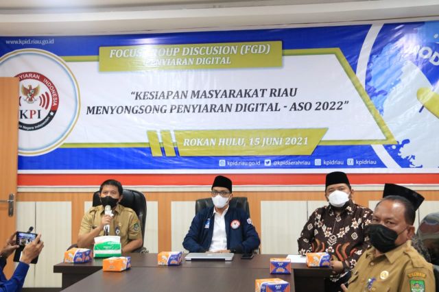 KPID Riau Adakan FGD Pertama Sosialisasi Peralihan TV Analog ke Digital ASO di Rokan Hulu