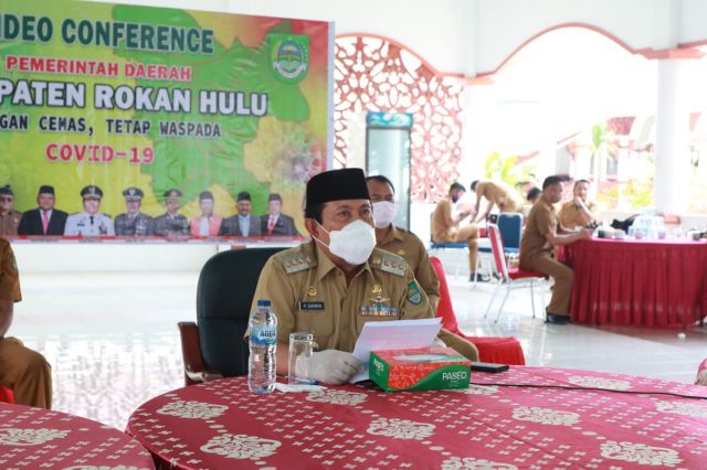 Bupati Rohul H. Sukiman Apresiasi Kepala Desa di Rohul Ikut Antisipasi Pencegahan Covid-19