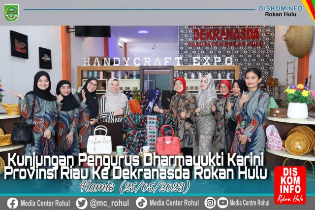 Kunker Dharmayukti Karini Riau ke Rohul, Kunjungi Kantor Dekranasda Hingga Borong Kerajinan Khas Rohul