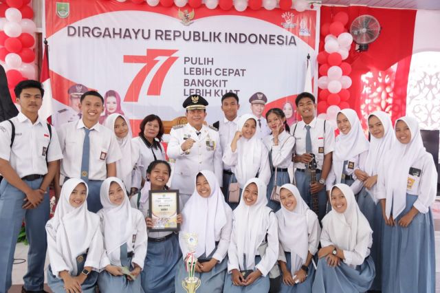 Peringatan HUT Ke 77 Republik Indonesia, Bupati H. Sukiman Ajak Generasi Muda Isi Kemerdekaan dengan Pembangunan
