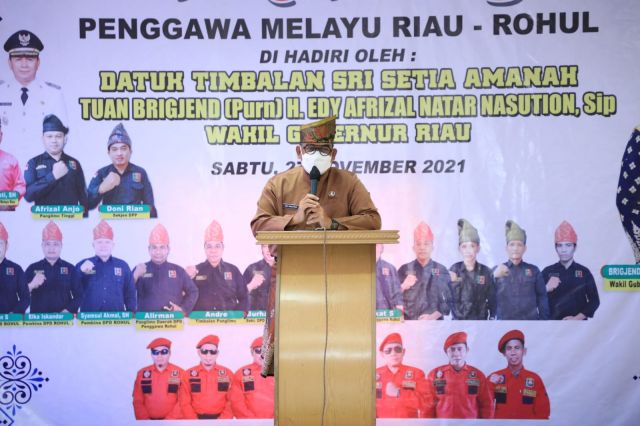 PMR Rohul Resmi Dikukuhkan, Wagub : Sebagai Wadah Menjaga Adat Budaya Melayu